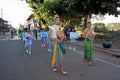 Parade in sport day of primary students.